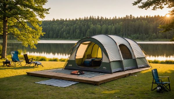 Emplacement tente camping senior confortable