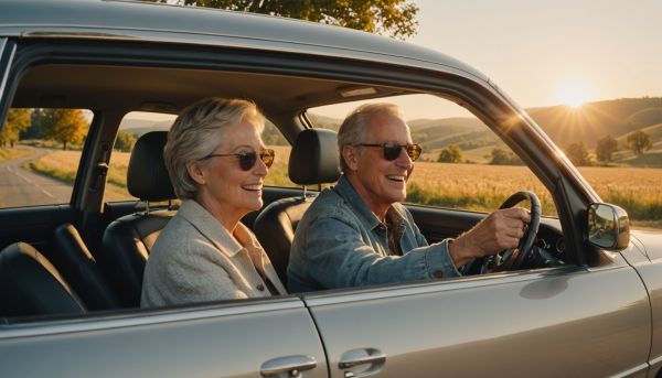 Road trip en voiture pour seniors curieux